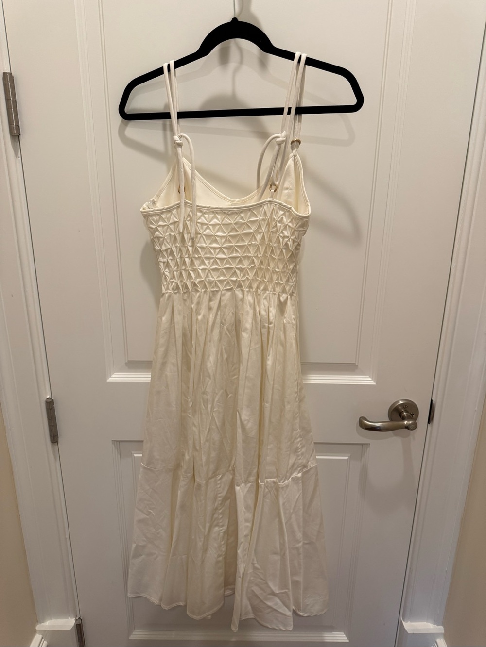 Cult Gaia Brynn White Smocked Midi Dress | S - Picture 7 of 7